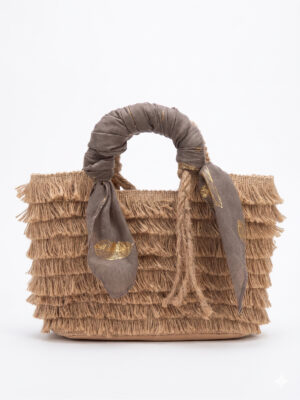 ELLISE Handmade Golden Fringe Bag