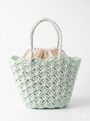 ELLISE Mist Textured Woven Tote Bag