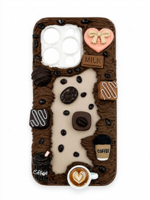 Mocha Café Dream | Handmade Decoden Phone Case