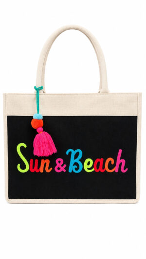 ELLISE Sun & Beach Tote Bag – Black