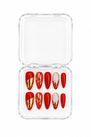 Terracotta Luxe | Handmade Custom Gold Foil Press-On Nails