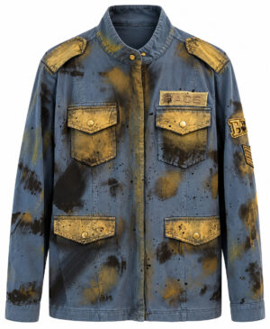 ELLISE Storm Blue & Burnished Gold Jacket