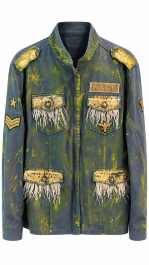 ELLISE Slate Blue & Golden Olive Jacket